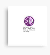 MONOGRAMS Canvas Print