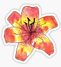Aquarell Tigerlilie Sticker
