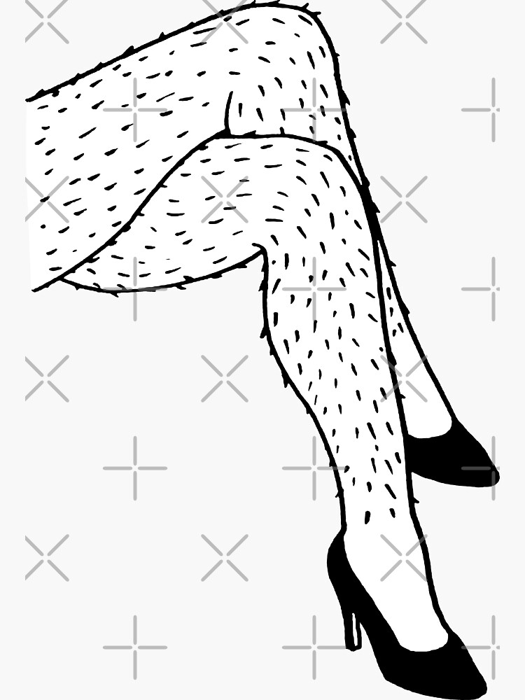 hairy-legs-sticker-for-sale-by-rnango-redbubble