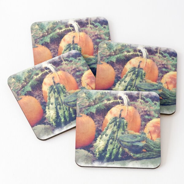 Item preview, Orange Pumpkins and Green Gourds designed and sold by Ollivrosa.