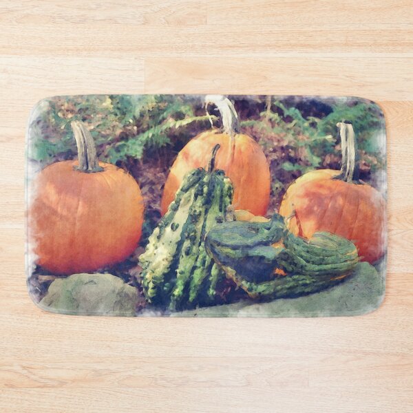 Item preview, Orange Pumpkins and Green Gourds designed and sold by Ollivrosa.