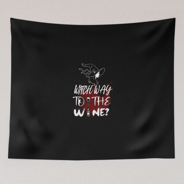 Item preview, Witch Way To The Wine? Funny Halloween Designs designed and sold by anjanaartz.
