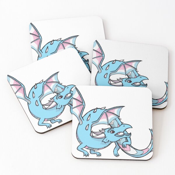 Item preview, Trans Pride Flying Dragon Sticker designed and sold by Acamuna.