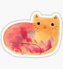 Colorful Watercolor Cat Sticker