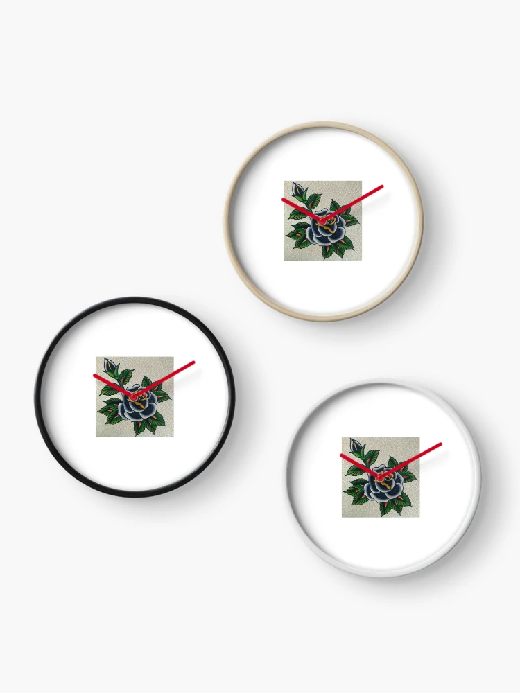 Thumbnail 3 of 4, Clock, Black Roses.. designed and sold by Rpc409chandana.