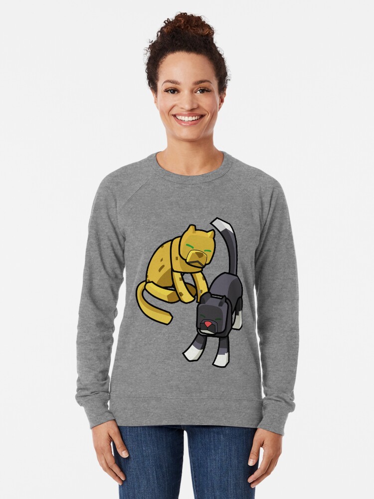 Minecraft Katzen Und Ozelots Leichter Pullover Von Truefanatics