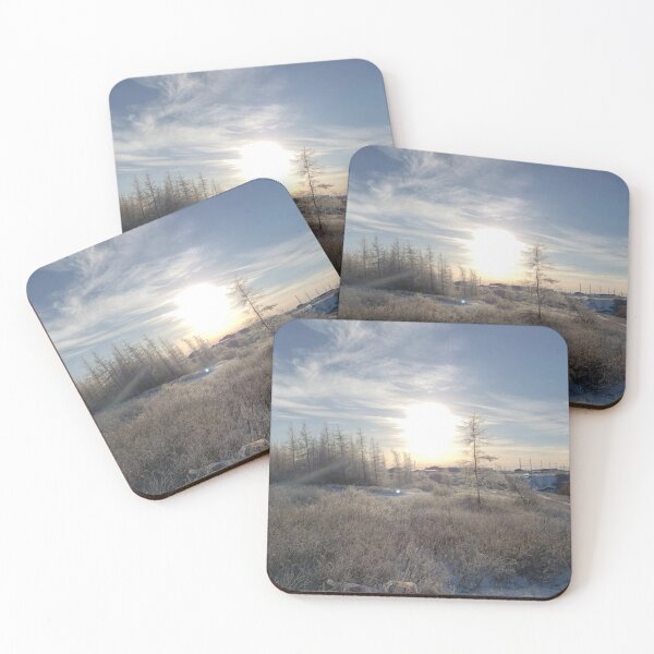 Item preview, Sun rising over a frosty land in Kuujjuaq, Nunavik designed and sold by celinebisson.