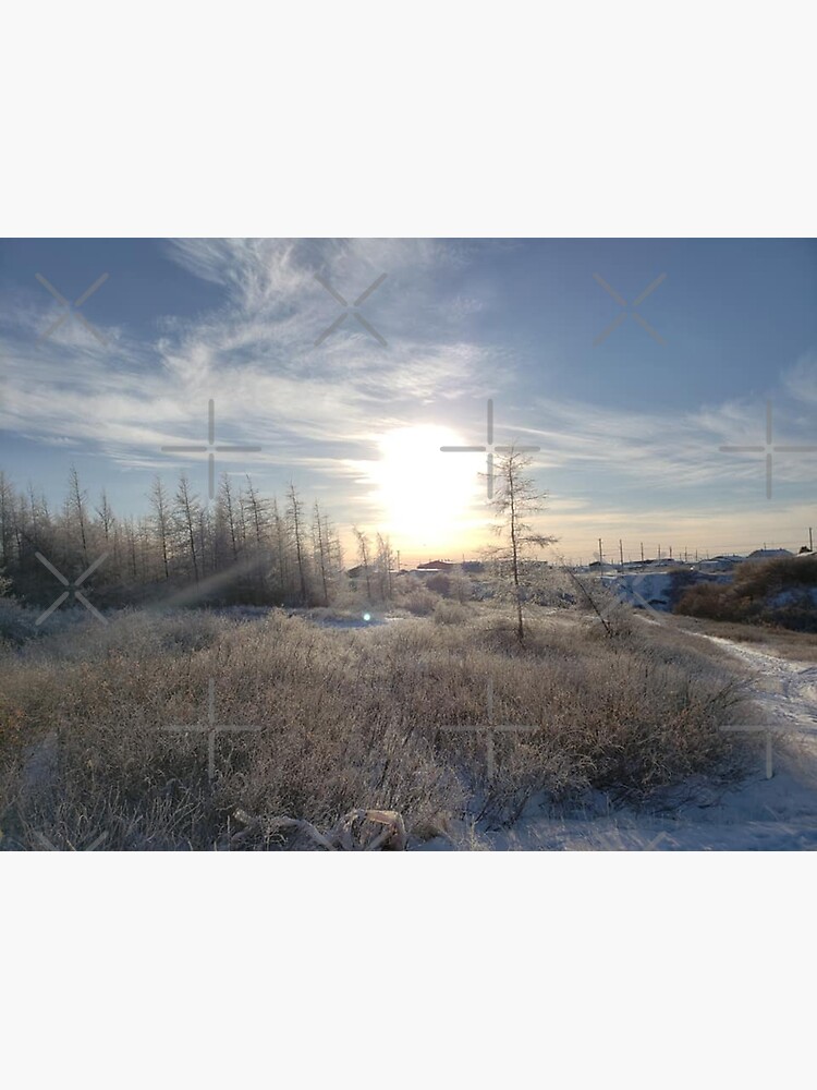 "Sun rising over a frosty land in Kuujjuaq, Nunavik" Poster for Sale by