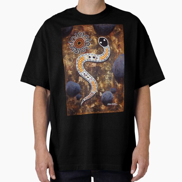 Vista previa del artículo con la obra «Auténtico arte aborigen: la serpiente», diseñado y vendido por HogarthArts.