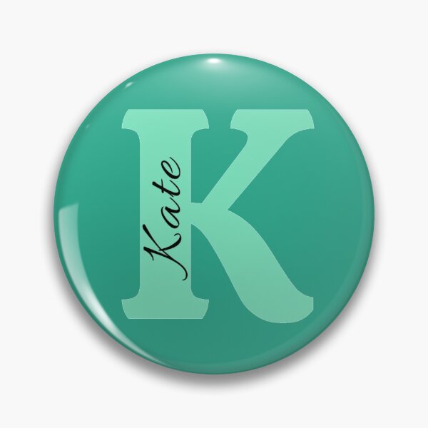 Artikelvorschau, Kate Name. Anfangsbuchstabe K K. Monogramm K. Aqua Blue. K-Name. entworfen und verkauft von ABInspired.