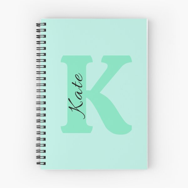 Artikelvorschau, Kate Name. Anfangsbuchstabe K K. Monogramm K. Aqua Blue. K-Name. entworfen und verkauft von ABInspired.