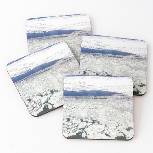 Item preview, Aerial view of the icy Ungava bay in the Nunavik region designed and sold by celinebisson.