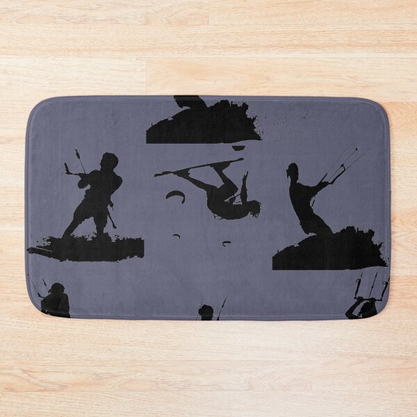 Item preview, Kitesurf Silhouette Photo Montage Black Pattern designed and sold by taiche.