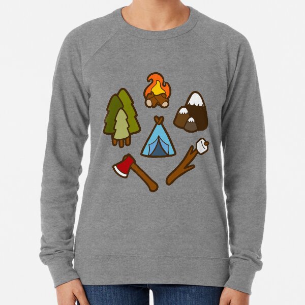 Camping is cool Lightweight Sweatshirt
