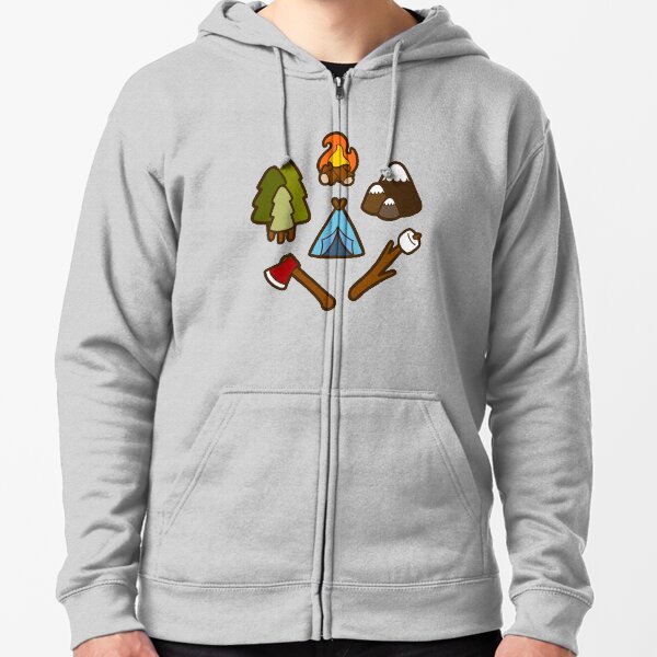 Camping is cool Zipped Hoodie