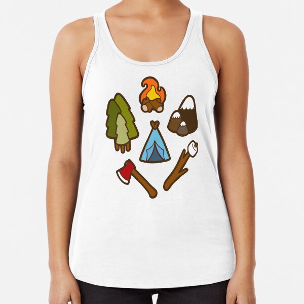 Camping is cool Racerback Tank Top