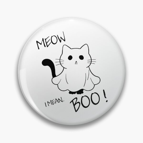 Item preview, Meow, I mean.. Boo! Halloween funny Ghost Cat designed and sold by Marybble.