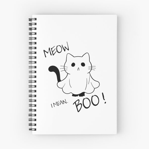Item preview, Meow, I mean.. Boo! Halloween funny Ghost Cat designed and sold by Marybble.