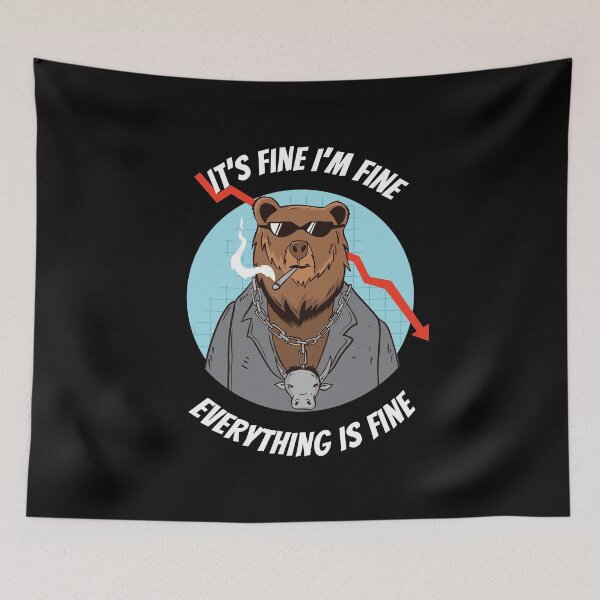 Item preview, Bear Market Red Stocks / Funny Investor Trading / Day Trader design designed and sold by CreatedByHeidi.