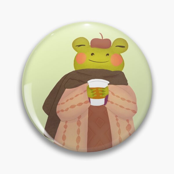 Item preview, Karla the frog in the fall drinking coffee designed and sold by jadefujiwara.
