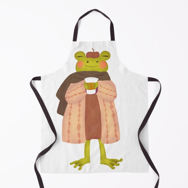 Item preview, Karla the frog in the fall drinking coffee designed and sold by jadefujiwara.