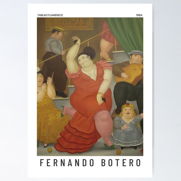 Item preview, Fernando Botero - Tablao Flamenco - Exhibition Poster designed and sold by stanleyclarkk.