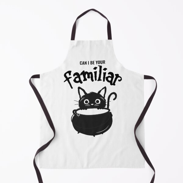 Item preview, Can I Be Your Familiar - Black Cat Witchy Cauldron designed and sold by SpookyCupcake.
