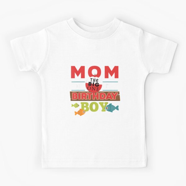 Big One Fishing Theme Mom of the Birthday Boy Unisex T-shirt