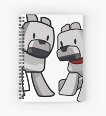 Minecraft Wolf / Minecraft Dogs Spiral Notebook