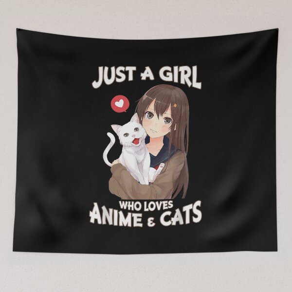Item preview, Just A Girl Who Loves Anime & Cats Cute designed and sold by TERRYCOXSHOP.