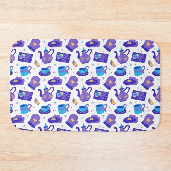 Item preview, Hygge Christmas Retro Purple Blue Mittens designed and sold by Ashberry2.