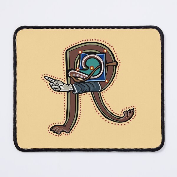 Item preview, Letter R Manicule W 14C Maastricht Psalter parody  designed and sold by Donnahuntriss.