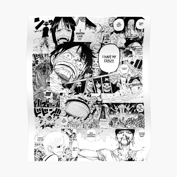 "One Piece Manga Collage Classic" Poster for Sale by resourceinterna