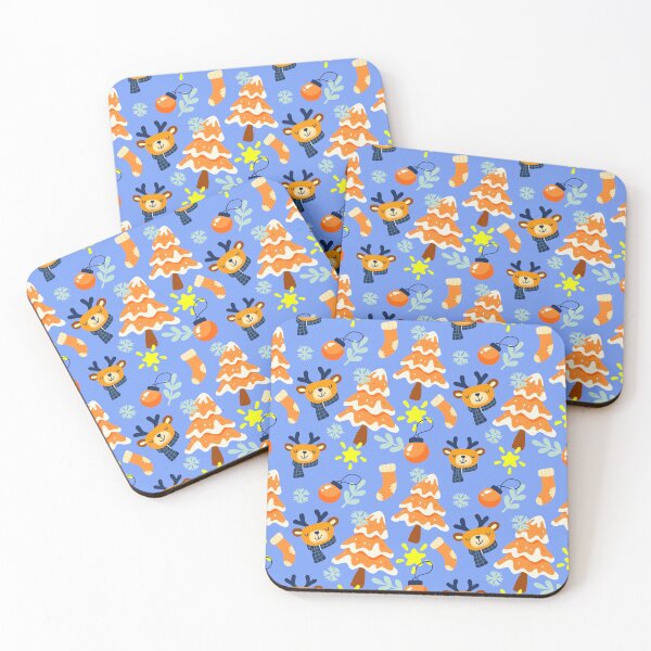 Item preview, Reining Reindeer Christmas Blue Orange  designed and sold by Ashberry2.