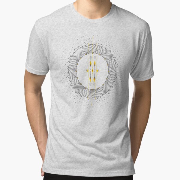 Karmic Light Code - Awakening (Golden/Black Recolor) Tri-blend T-Shirt
