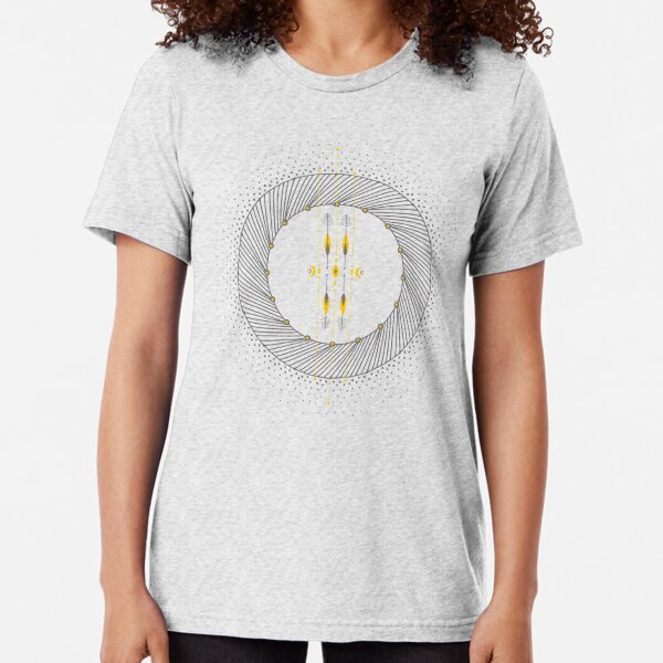 Karmic Light Code - Awakening (Golden/Black Recolor) Tri-blend T-Shirt