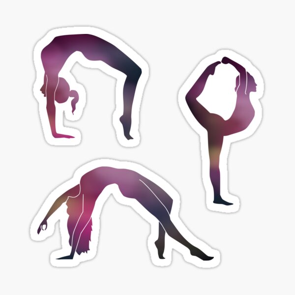 Wild thing yoga pose or camatkarasana Sticker for Sale by