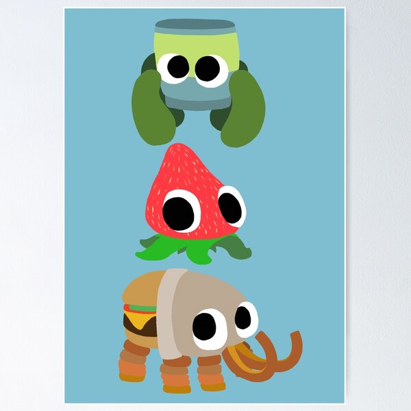 Item preview, Bugsnax (Bunger, Strabby, & Pinkle) designed and sold by AgeofEvolution.