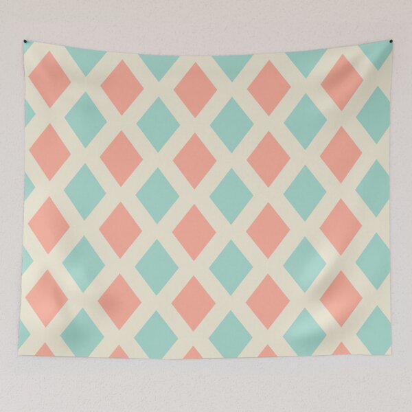 Item preview, vintage rhombus pattern in pastel colors designed and sold by martianred.