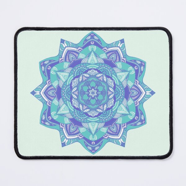 Item preview, blue mandala designed and sold by MandalaFlowerArt.