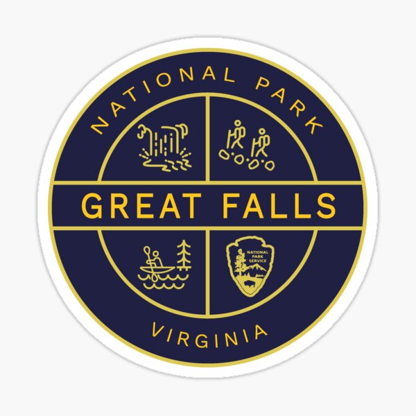 Item preview, Great Falls National Park Heraldic Logo Blue designed and sold by VanyaKar.
