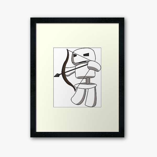 Minecraft Skeleton Wall Art Redbubble - ink sketch telamon assassin outfit roblox