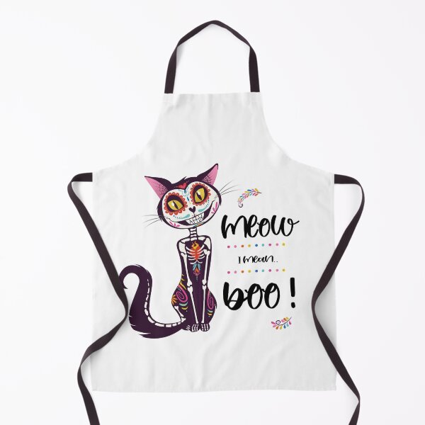 Item preview,  Meow, I mean.. Boo! Mexican cute Cat skull designed and sold by Marybble.