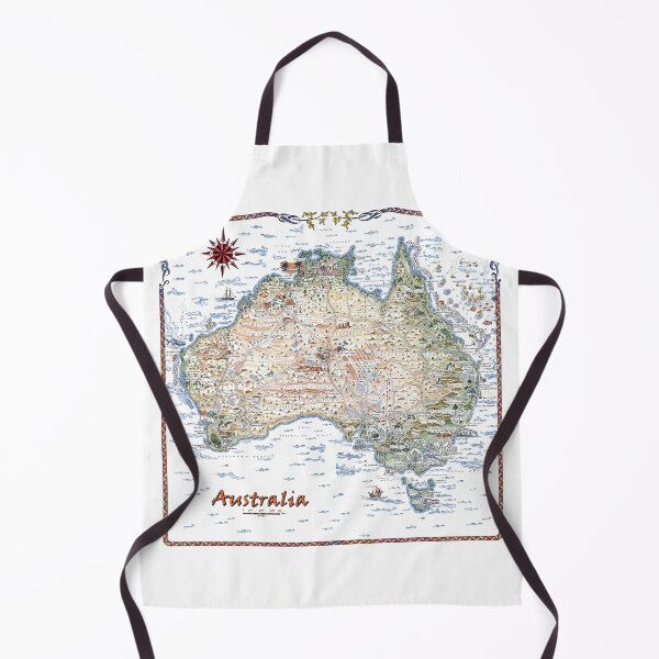 Item preview, Australia Pictorial Decorative Map designed and sold by JourneyJottings.