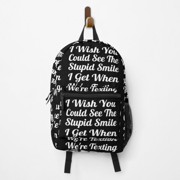 Item preview, I Wish You Could See The Stupid Smile I Get When We're Texting Typography Love or Relationship Quote in Vintage Style - Funny designed and sold by Vasabi88.