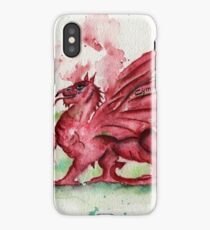 Welsh Dragon Watercolour iPhone Case