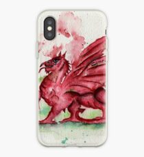 Welsh Dragon Watercolour iPhone Case