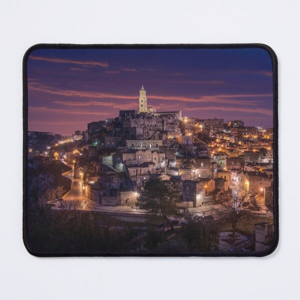 Item preview, Matera, Basilicata, Italy at night designed and sold by mitzobs.