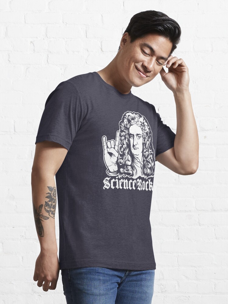 Alternate view of Sir Isaac Newton Science Rocks Essential T-Shirt