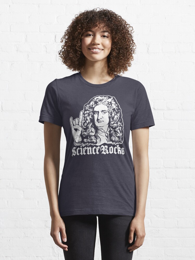 Alternate view of Sir Isaac Newton Science Rocks Essential T-Shirt